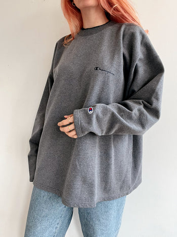 Pull gris foncé Champion XXL