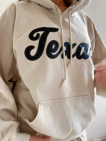 Pull USA beige Texas brun L