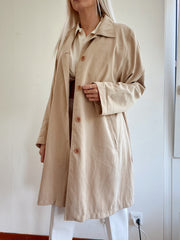 Mittellanger Vintage-Trenchcoat in Beige