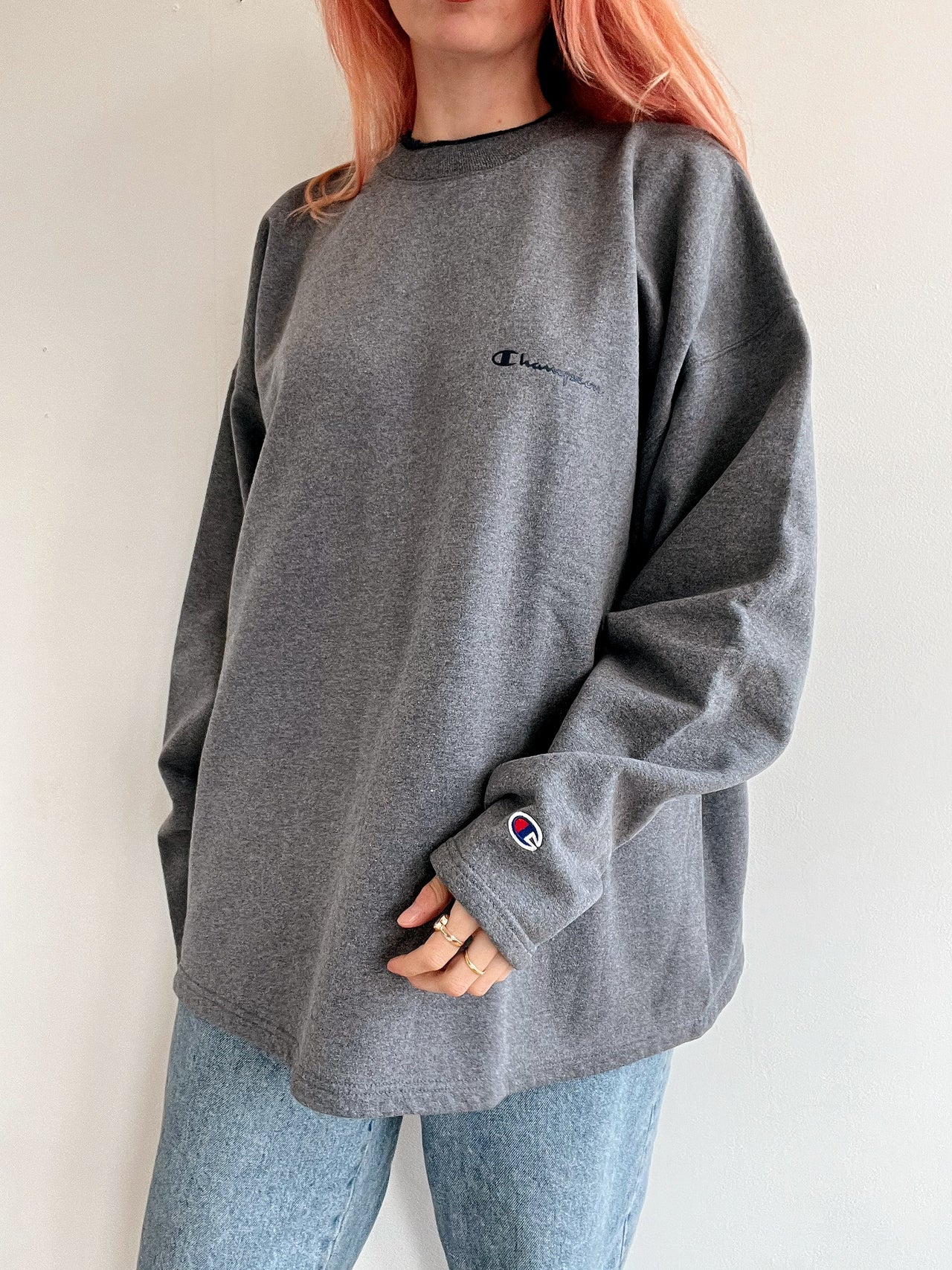 Pull gris foncé Champion XXL