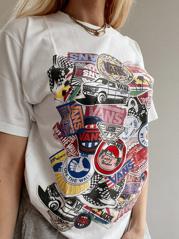 Vans M weißes Vintage-T-Shirt