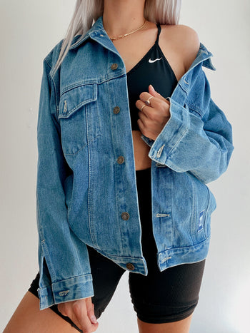 Veste en jeans vintage bleue claire