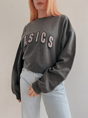 Pull ASICS vintage gris foncé XXL