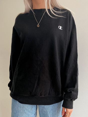 Pull vintage Champion noir L