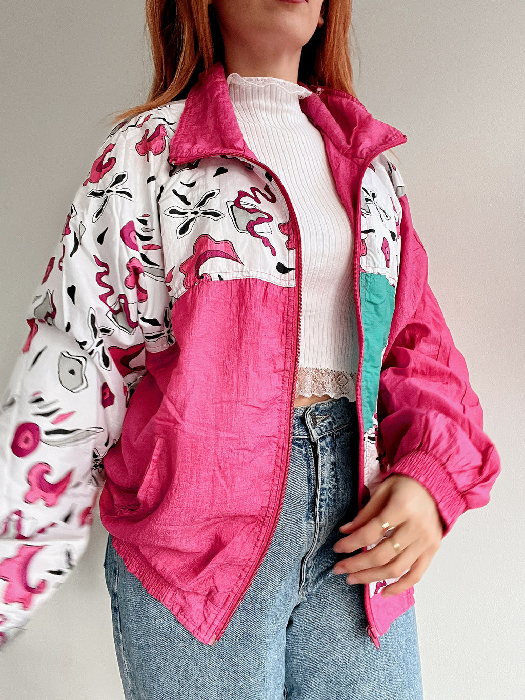 Veste de jogging vintage rose M/L