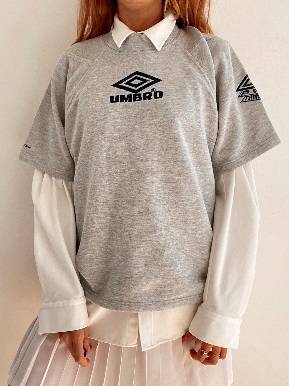Dickes graues Vintage-T-Shirt Umbro L