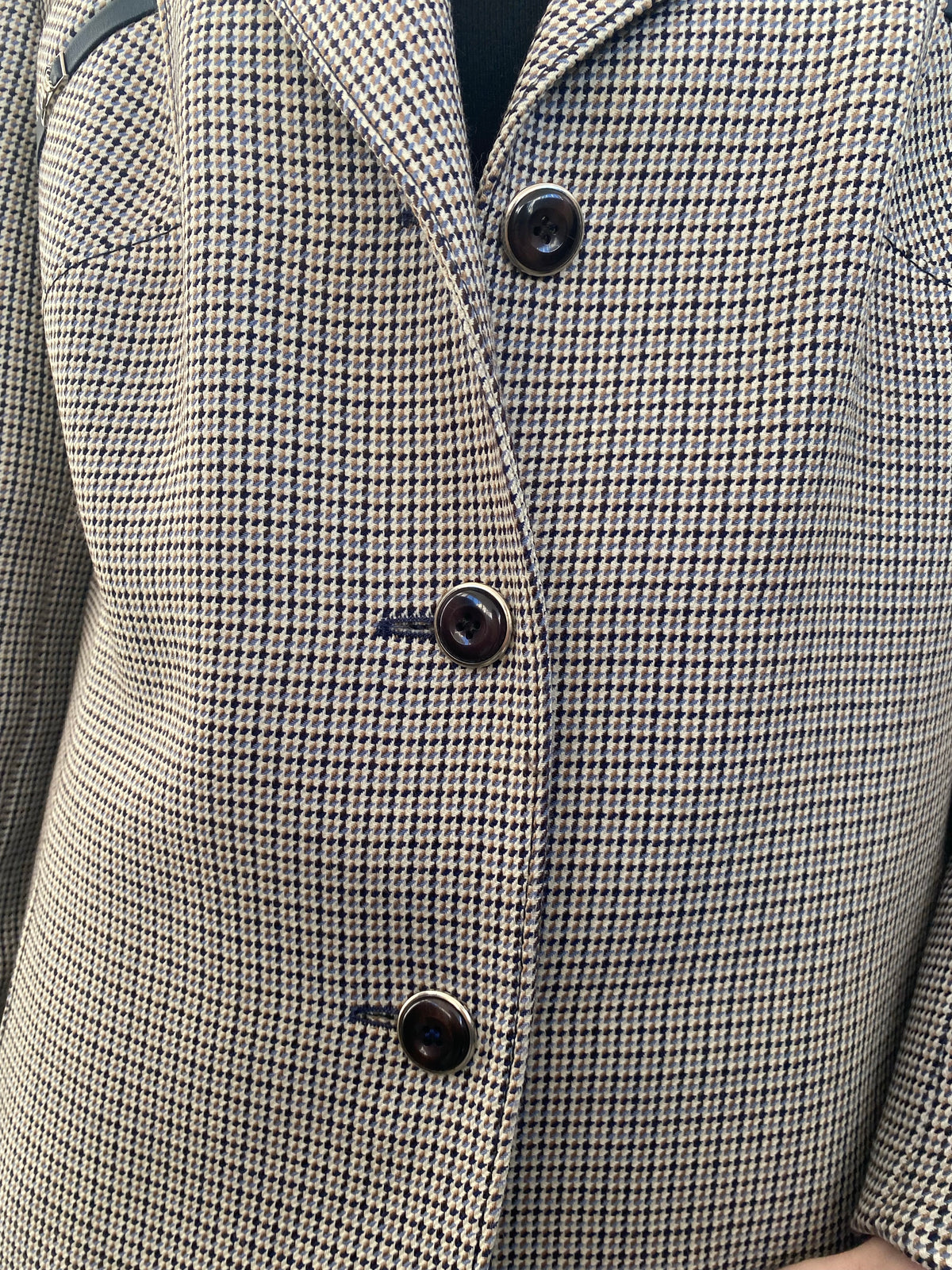 Veste Blazer vintage bleu/beige/blanc M/L