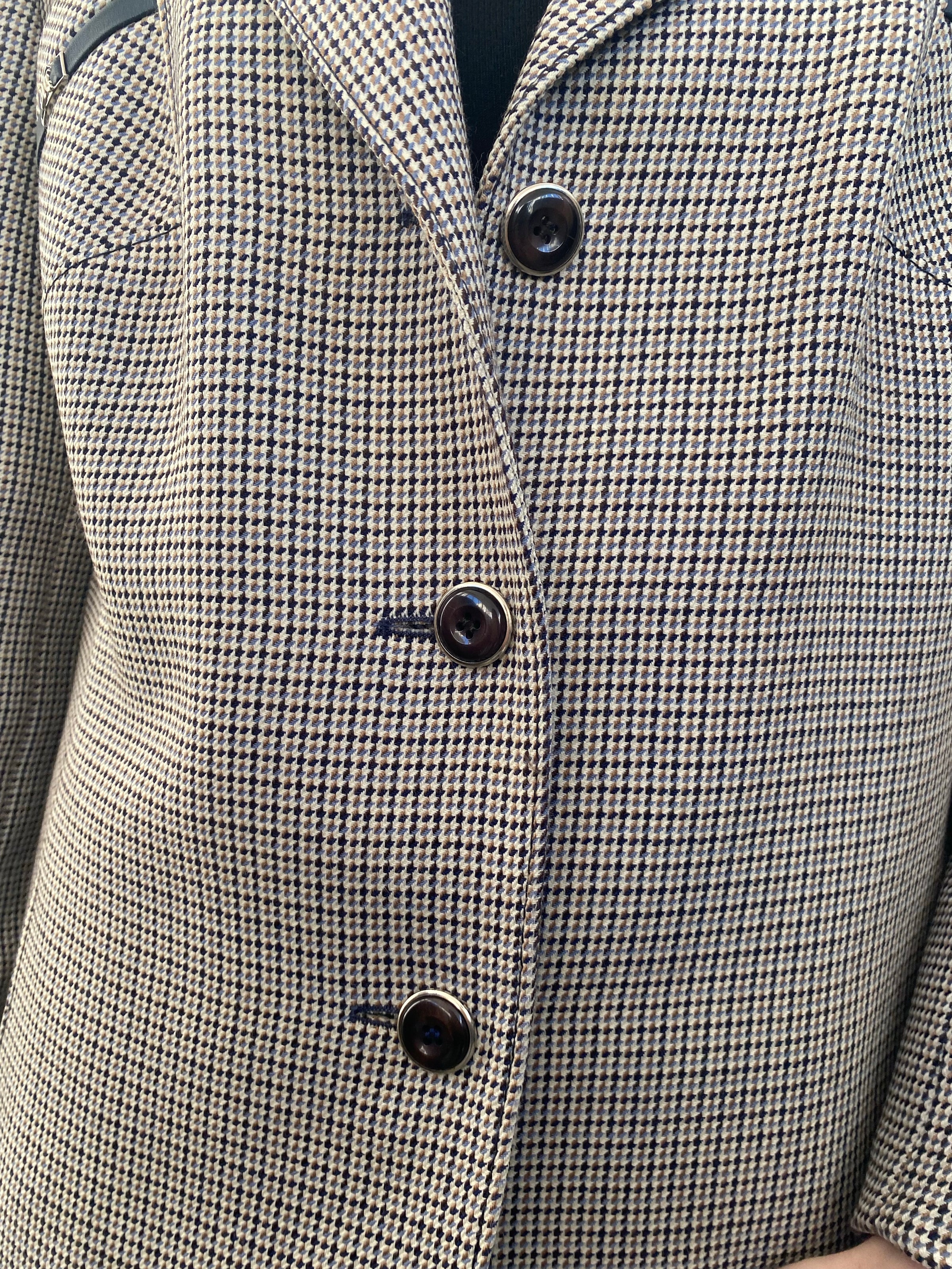 Veste Blazer vintage bleu/beige/blanc M/L