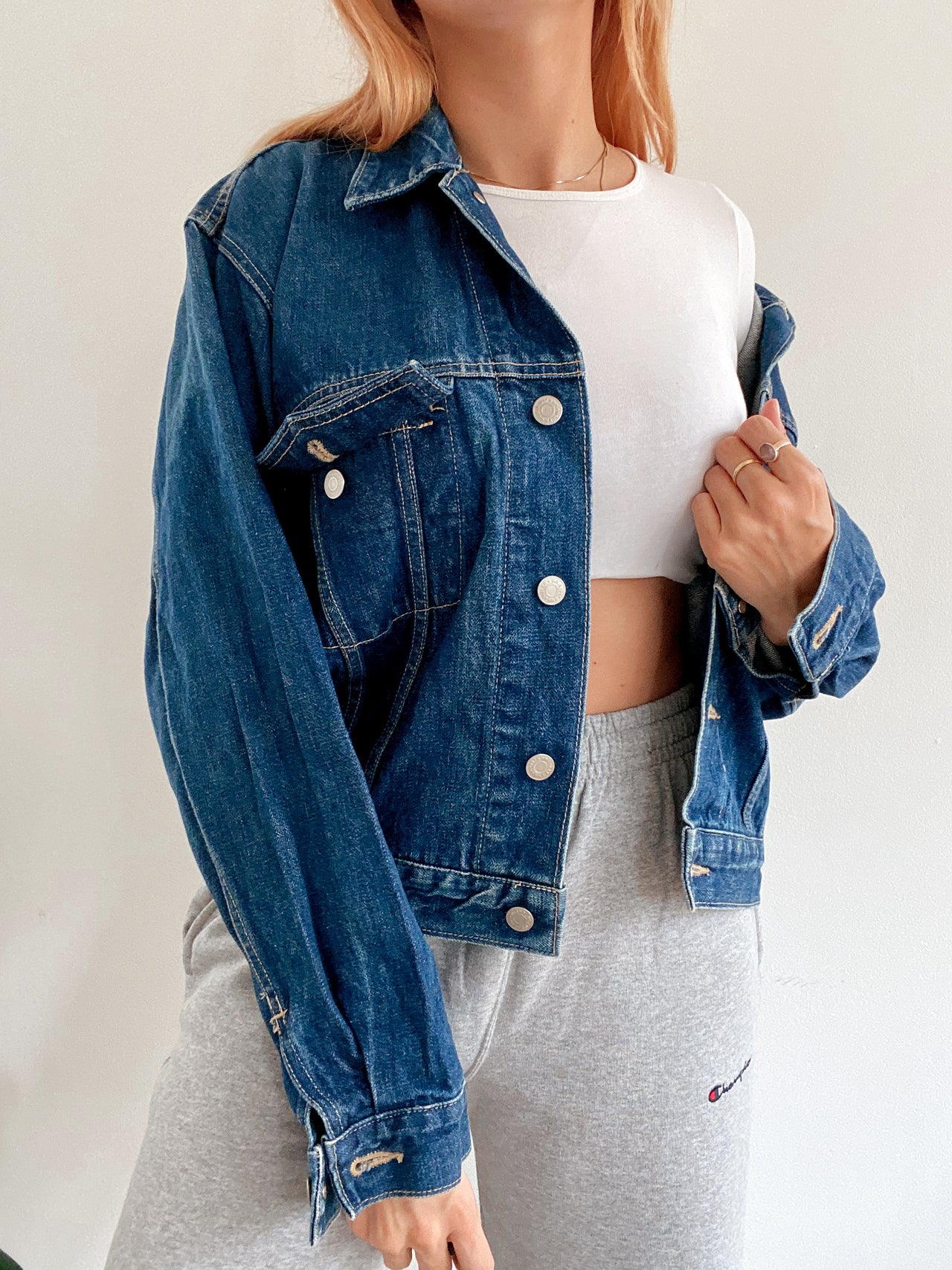 Veste en jeans vintage oversized Wrangler M