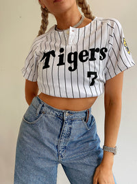 Sporttrikot - weißes und schwarzes T-Shirt Tigers XS