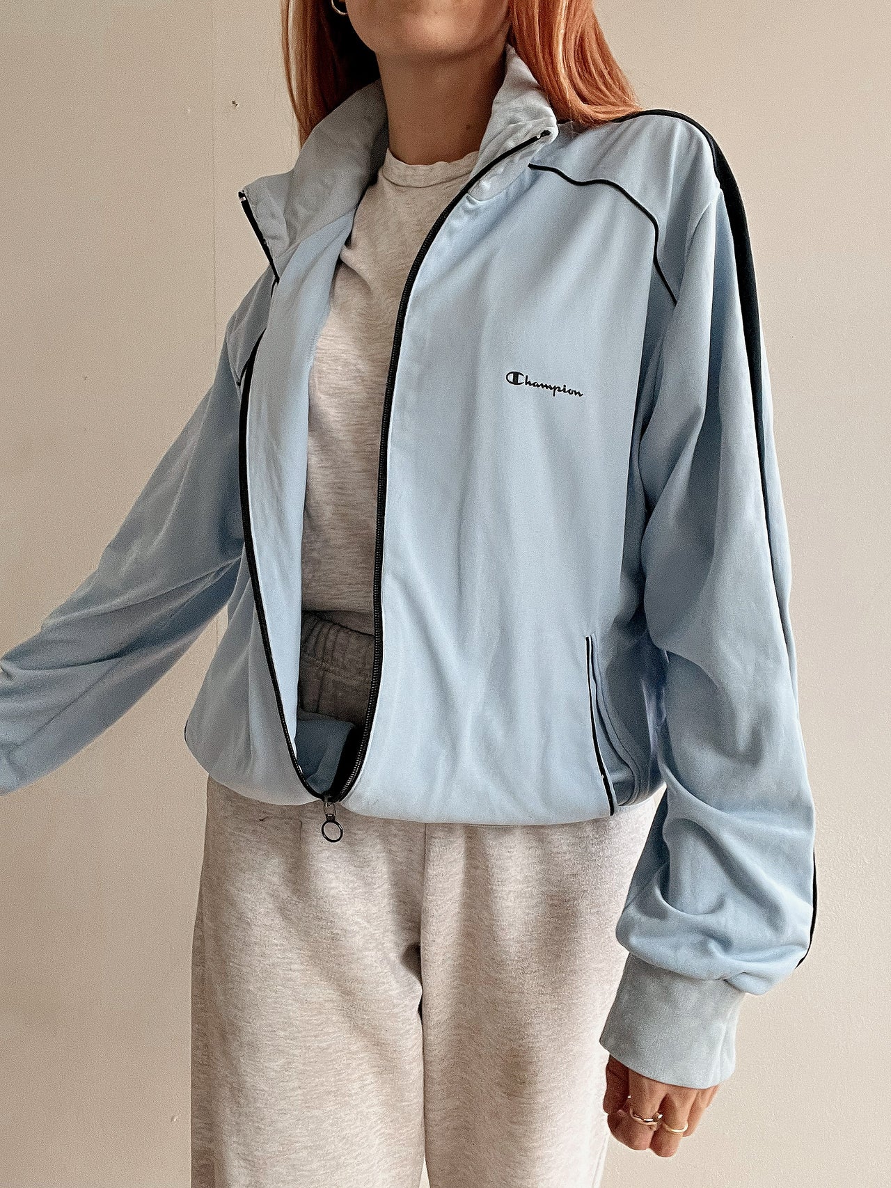 Veste de jogging vintage bleue clair Champion L