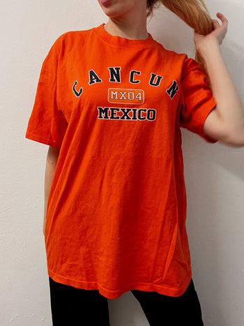 Tshirt vintage orange Cancun XL