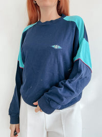 White and blue jacket with orange collar Adidas XL