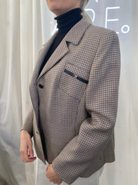Veste Blazer vintage bleu/beige/blanc M/L