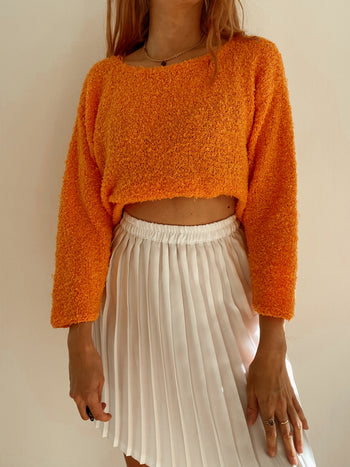 Pull orange manches 3/4 M