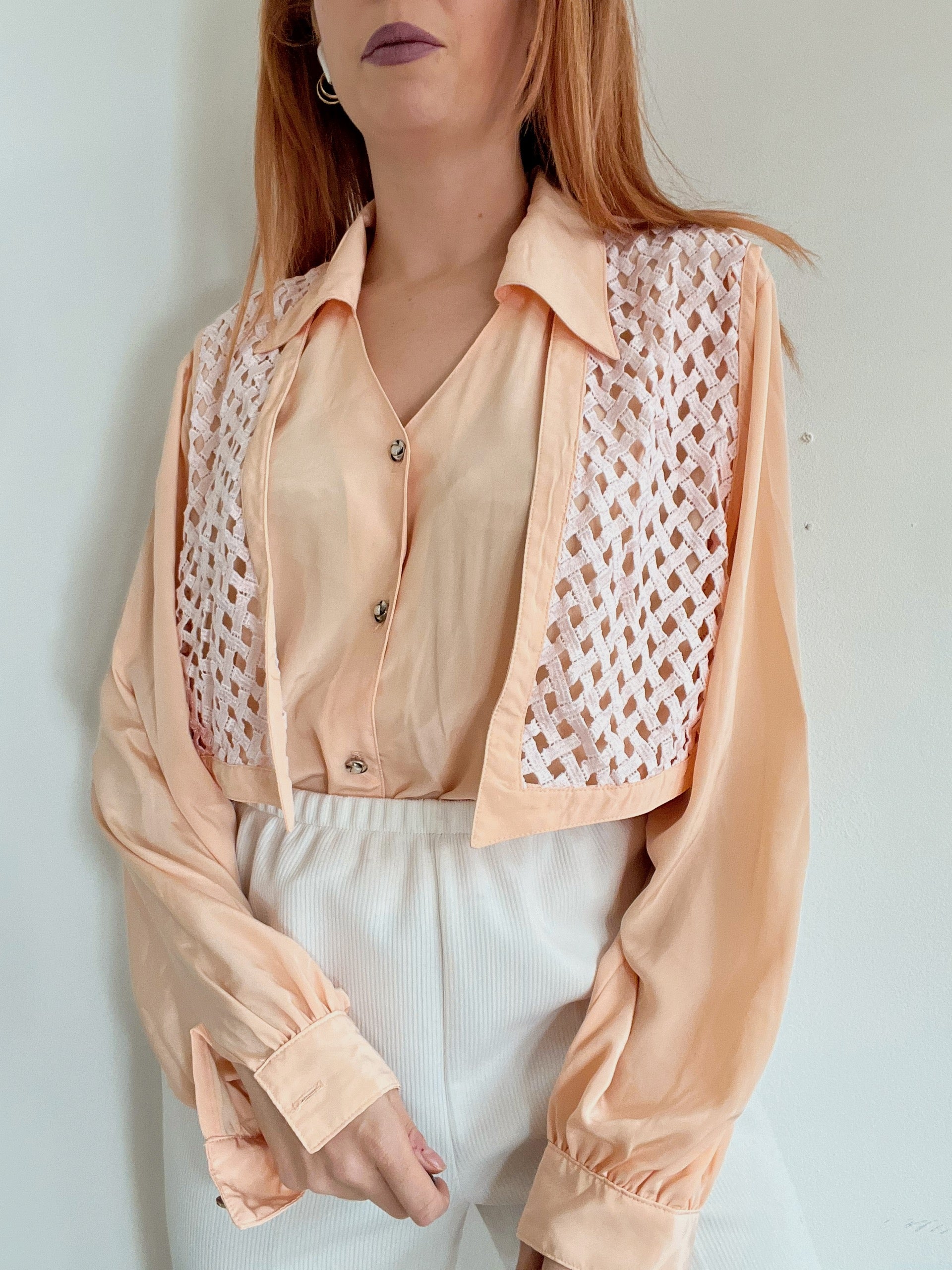 Chemise vintage corail M/L