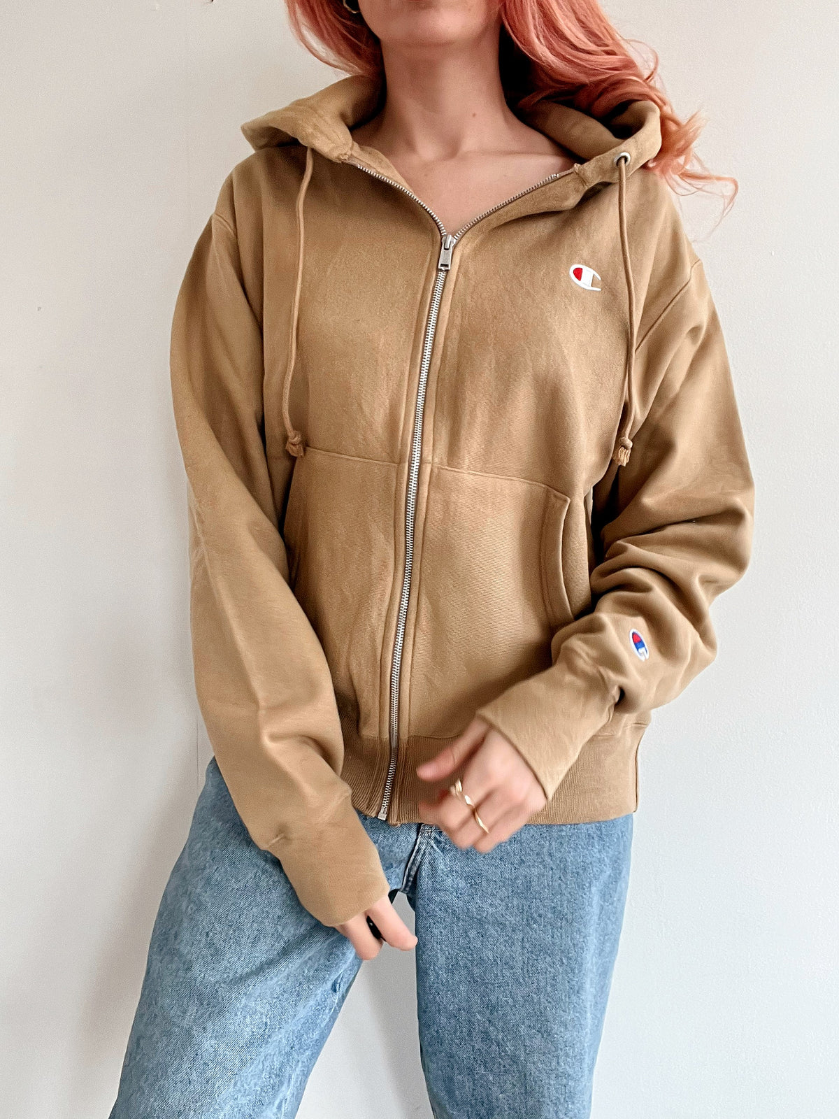 Beige Jacke Champion M
